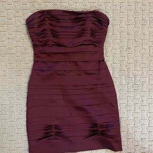Bcbg maroon bodycon dress! Looks amazing on